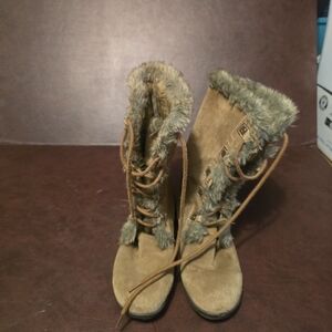 Cozy Suede Fur-Lined Winter Boots